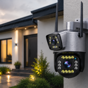 Caméra de Surveillance PTZ WiFi Double Objectif 4MP