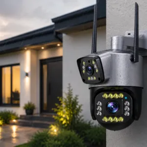 Caméra de Surveillance PTZ WiFi Double Objectif 4MP