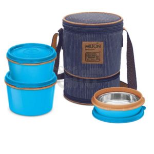 Milton Flexi – Sac à Repas Isotherme avec 3 Boîtes en Acier Inoxydable