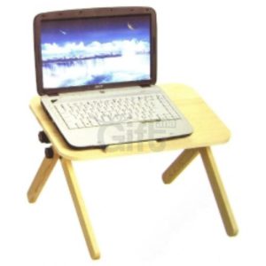 Table en Bois Avec Ventilateur d'Ordinateur Portable