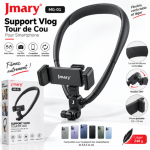 Support Vlog POV Mains Libres pour Smartphone JMARY MG-01