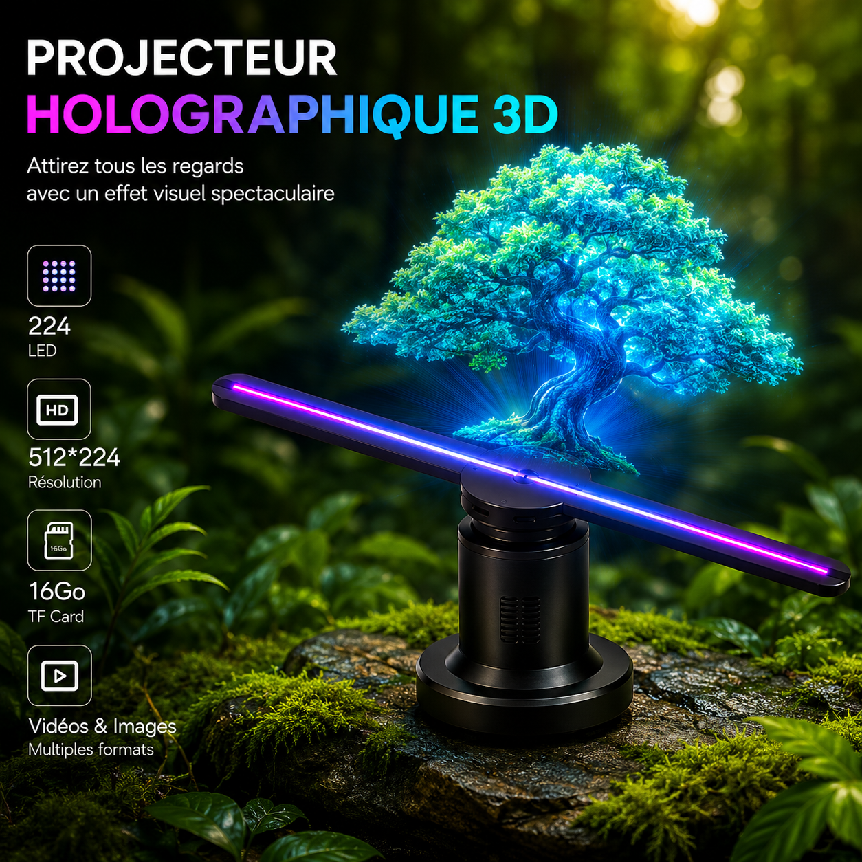 Projecteur holographique 3D 224 LED