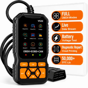 Scanner Automobile OBD2 V520– Diagnostic Moteur, Effacement Défauts & Données en Temps Réel
