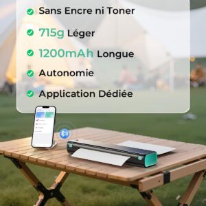 Imprimante Thermique Portable A4 Phomemo M08F – Bluetooth, Sans Encre