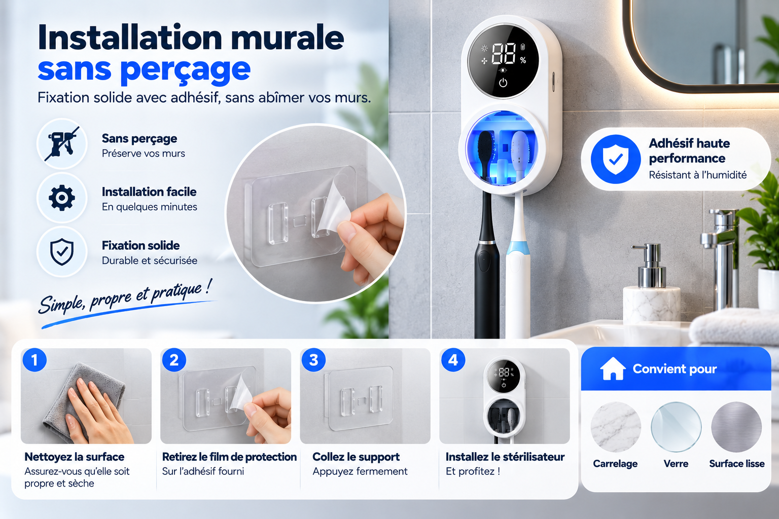 Détection automatique stérilisateur UV