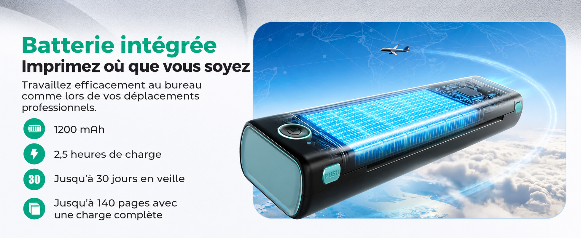 Imprimante portable A4 Phomemo M08F professionnelle