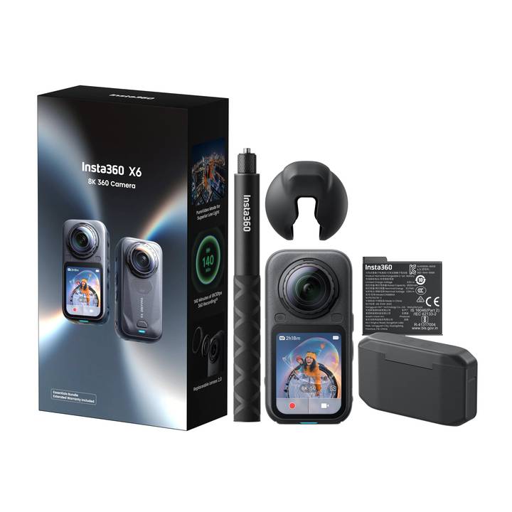 Insta360 X6 Essentials Bundle Midnight Black contenu du pack