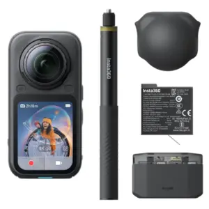 Insta360 X6 Essentials Bundle Midnight Black – Caméra 360° 8K